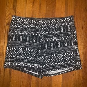 Black and White Hot Shorts